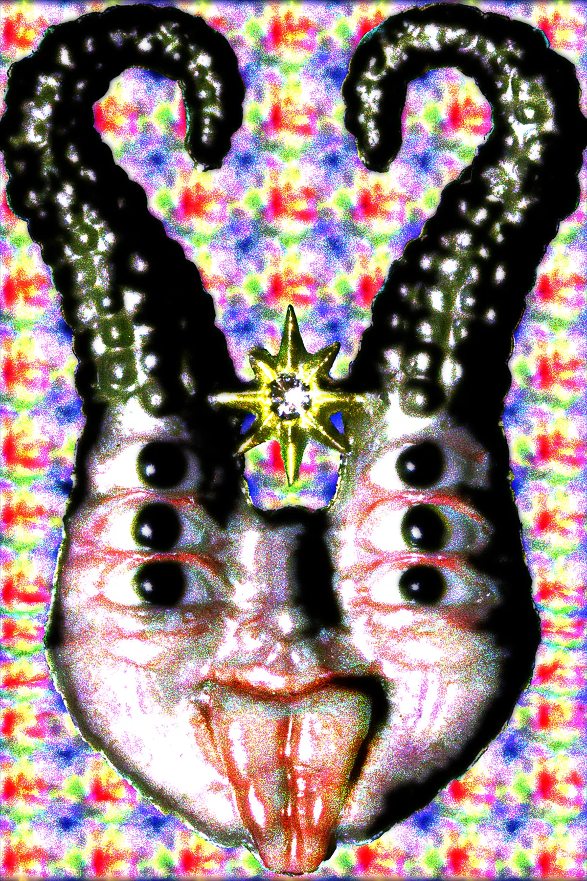 tri-head vizn print — surreal contemporary art poster from the Occult collection by VIZN.DESIGN
